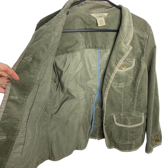 VTG L.L.Bean green corduroy jacket blazer - Picture 2 of 5